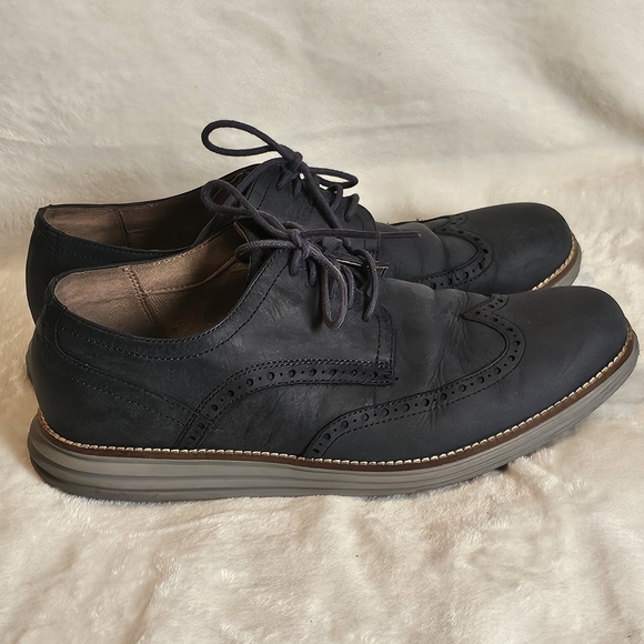 Cole Haan Grand OS Wing Tip Oxford Blue Suede Men\'s Shoes 9.5 M Comfort C26473 main image 10